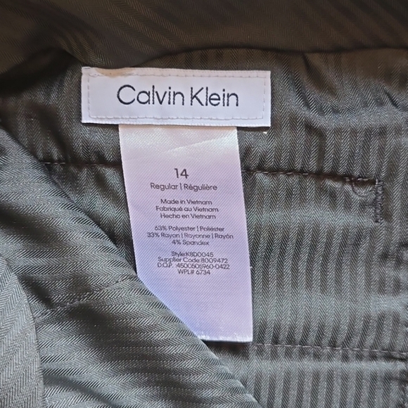 Boys' Calvin Klein, Stretch Suit Pants,  Slim Fit, Size 14 - Picture 5 of 8